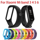 Ремешок силиконовый для Xiaomi Mi Band 34, мягкий сменный цветной ремешок для наручных часов Xiaomi Mi Band 34