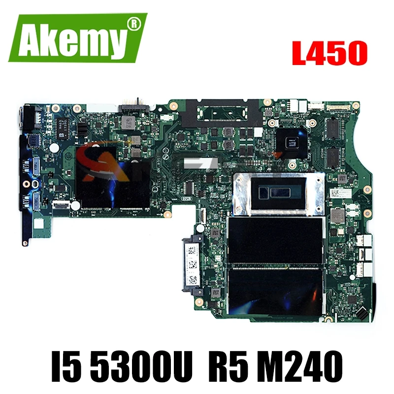 

NM-A351 100% протестированная работа для материнской платы ноутбука Lenovo ThinkPad L450 CPU I5 5300U DDR3 R5 M240 GPU