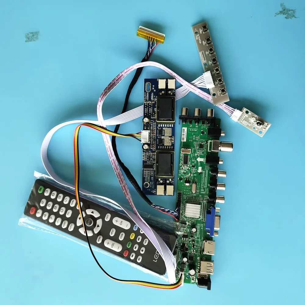 Комплект для LTM190M2-L31 (блики) 1440X900 HDMI VGA контроллер цифровая ЖК-панель 4 CCFL USB DVB-T2 DVB-T 30pin плата AV TV 19-дюймовый пульт дистанционного управления