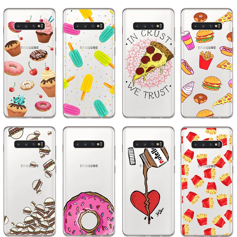 

ciciber Cute chocolate for Samsung S9 S10 S8 S7 S6 S5 Edge Plus S10e Soft silicone TPU Phone Case for Galaxy Note 10 9 8 5 Plus