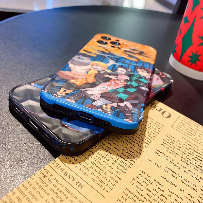 

Cute Anime Demon Slayer Case for Iphone 12 11 Pro XS Max 7 8 Plus X XR Phone Case Cartoon Kimetsu No Yaiba Soft Silicone Cover