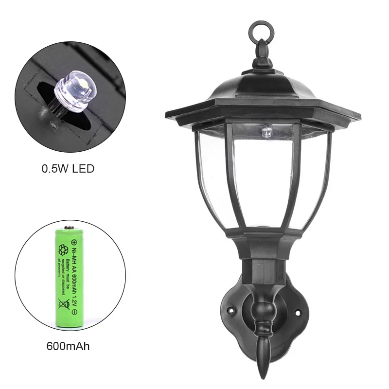 Новинка 2020 уличный светодиодный настенный светильник на солнечной батарее 100%