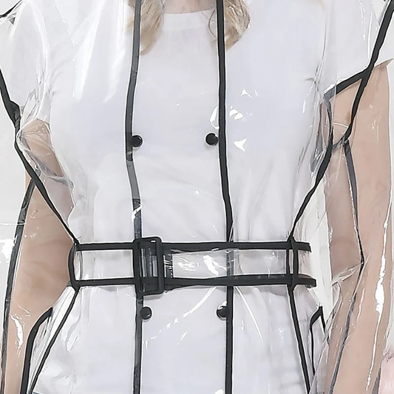 Дождевик Женский непродуваемый из ЭВА прозрачный Дождевой Плащ|Плащи| |