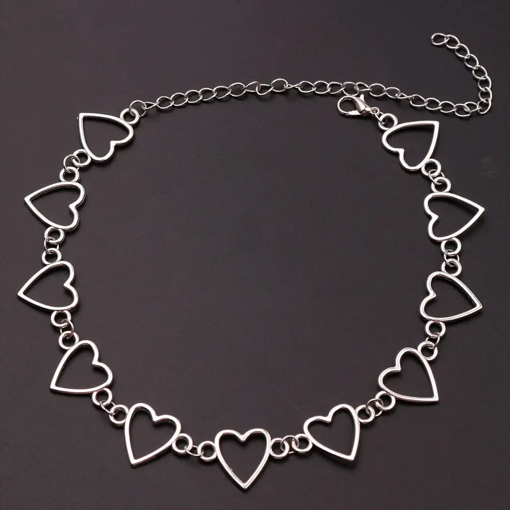 necklace 24 стиля, Харадзюку, хип-хоп, пламя, слои, крест, ключица, ожерелье, лезвие, шипы, замок, унисекс, Очаровательная цепочка, рок, панк, ювелирное изделие, подарок - Окраска металла: necklace