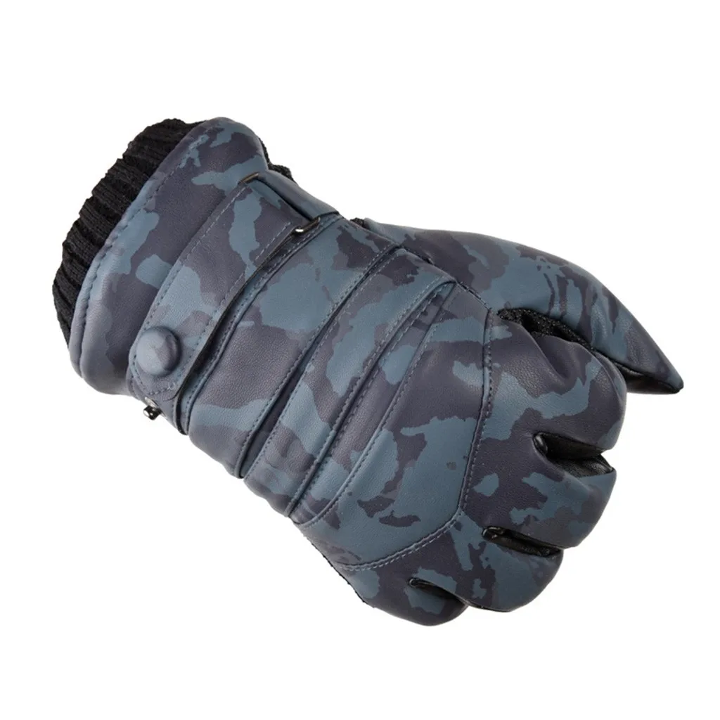 Зимние перчатки мужские камуфляжные для велоспорта на открытом воздухе теплые