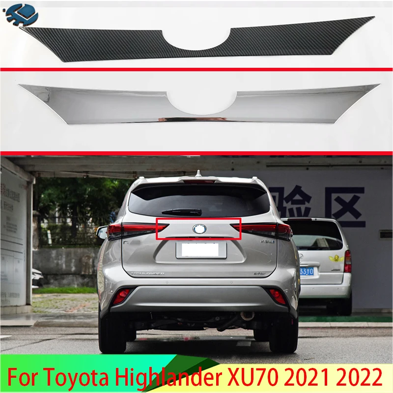 

Для Toyota Highlander XU70 2021 2022 автомобильные аксессуары ABS Хромированная Задняя Крышка багажника отделка задняя дверь Декор