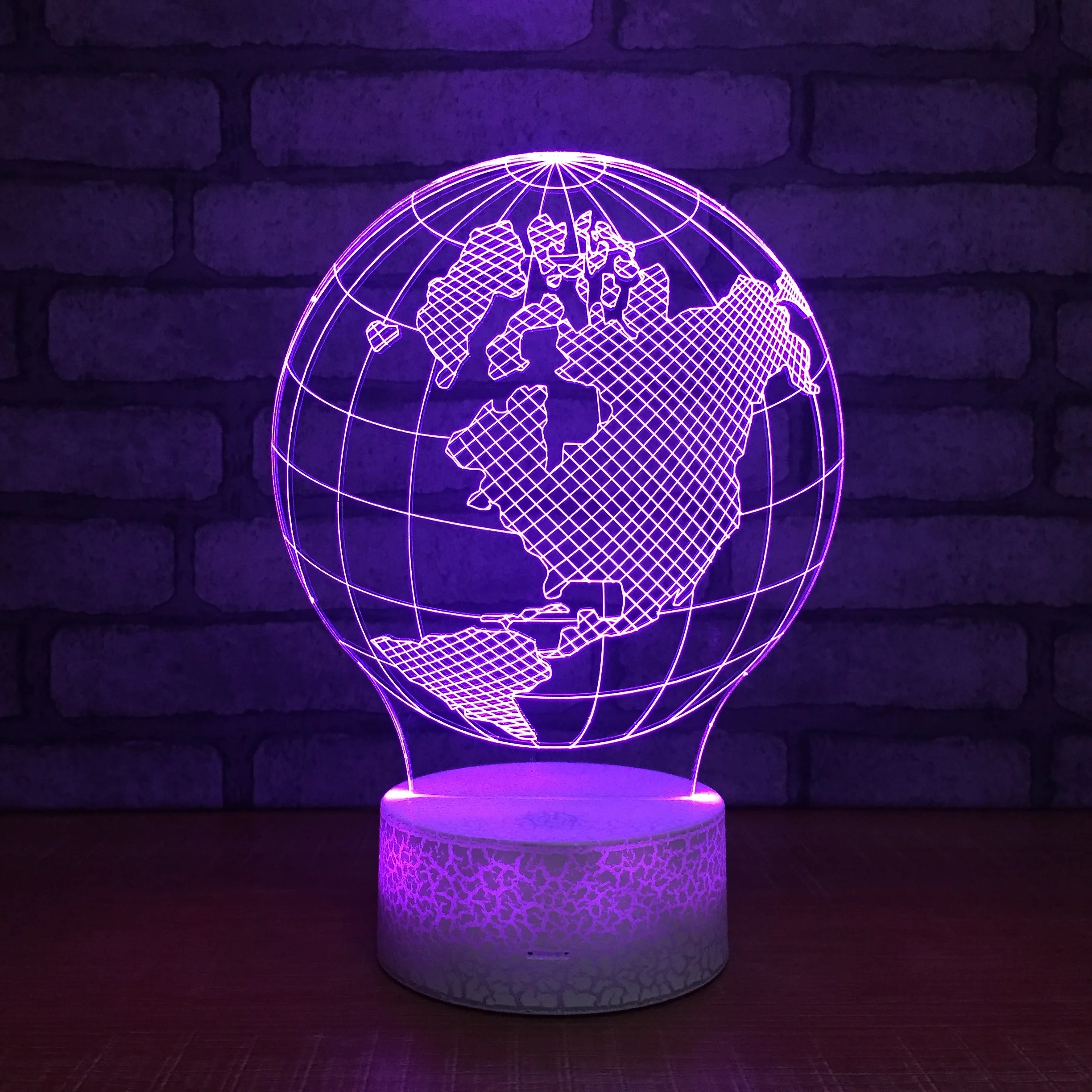 

Acrylic Globe 3D LED Table Lamp Luminous Base Acrylic USB Night Light for Baby Sleeping Home Living Room Decorations Kids Gift