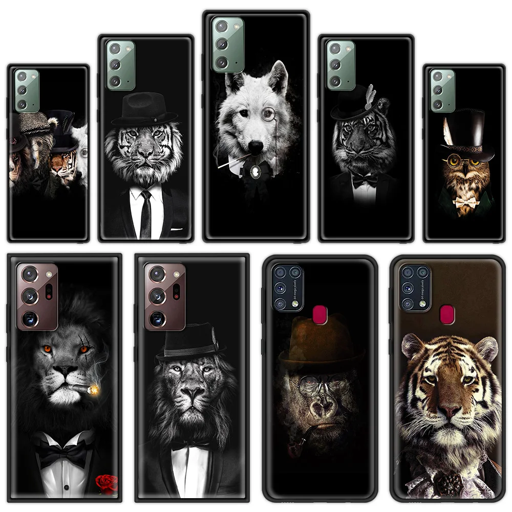 

Animals Tigers Lions Wolves Soft Cover for Samsung Galaxy M31 M31S M51 M11 M21 M30S F41 M31 Prime Luxury Phone Accessories Case
