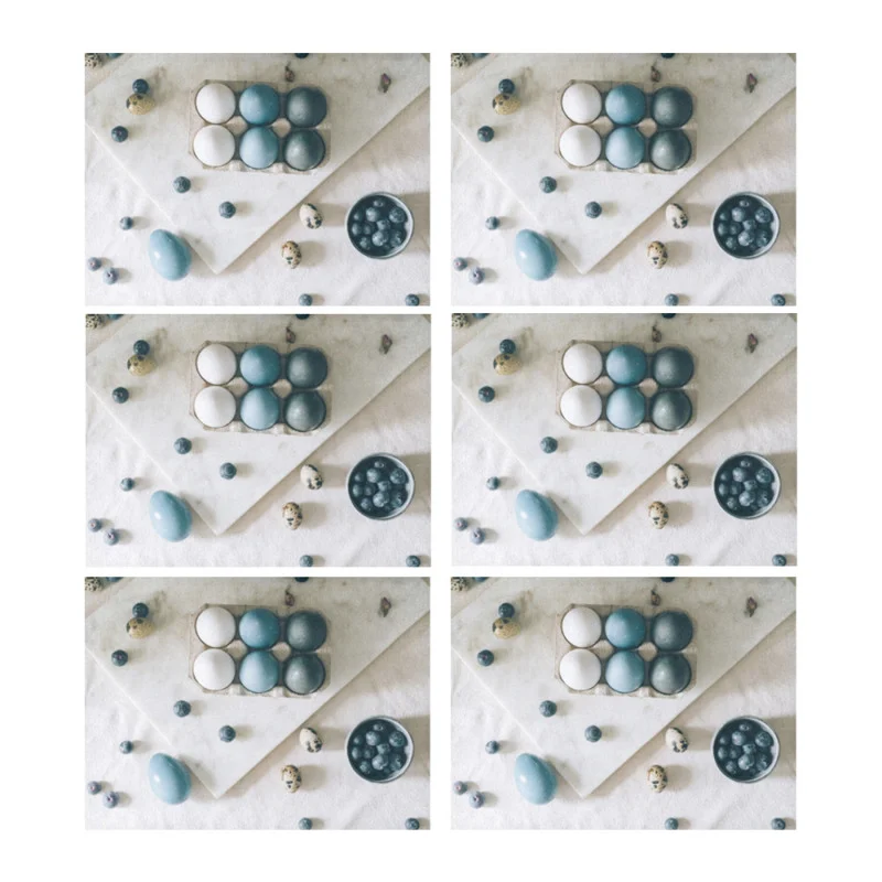 

6PCS Washable Placemats Dining Table Mat Set Kitchen Accessories Cup Coaster Wine Pad