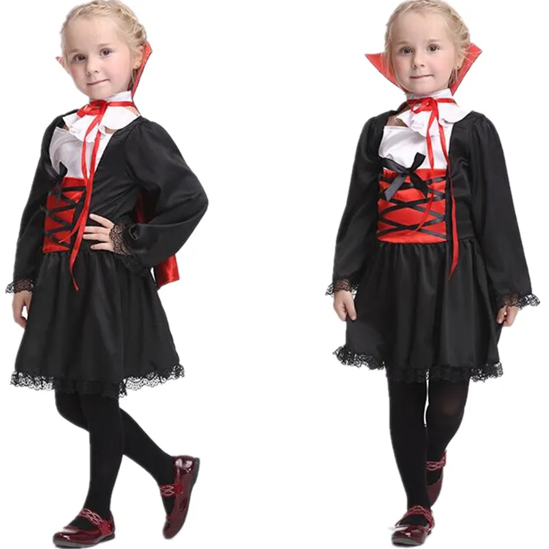 

Накидка, костюм вампира для детей, для девочек, для Хэллоуина, карнавала, вечеринки, маскарадное украшение, Пурим