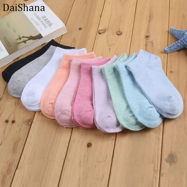 ZB00111 DaiShana 20 шт = 10 пара/лот новые модные кейсы конфетных цветной носок женские носки до лодыжки с изображением забавных милых носки-башмачки Повседневное, для девушек и женщин, Sokken, Mujer - Цвет: ZB00111