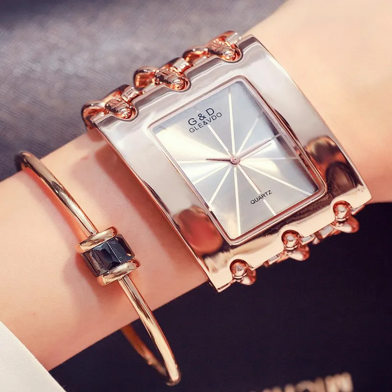 

HOT SALES FASHION WATCH WOMEN WRISTWATCHES DIAMONDS RECTANGLE DIAL STAINLESS STEEL CHAIN BAND ANALOG LADIES WATCHES