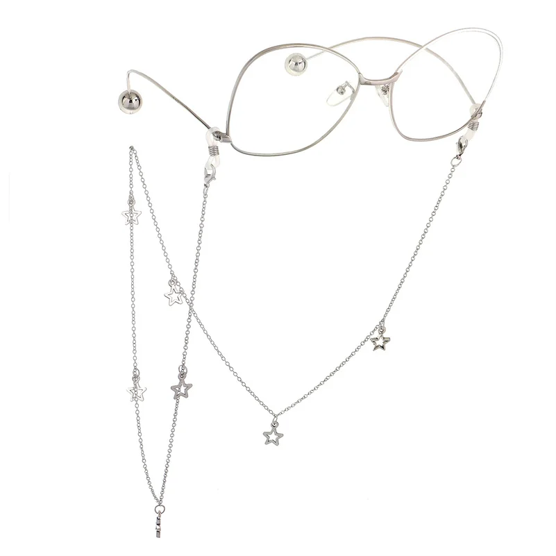 

Metal Star Metal Pendant Sunglasses Glasses Chain For Women's Strap Hang Spectacle Cord Holder Lanyards Luxury Fashion 2021 New