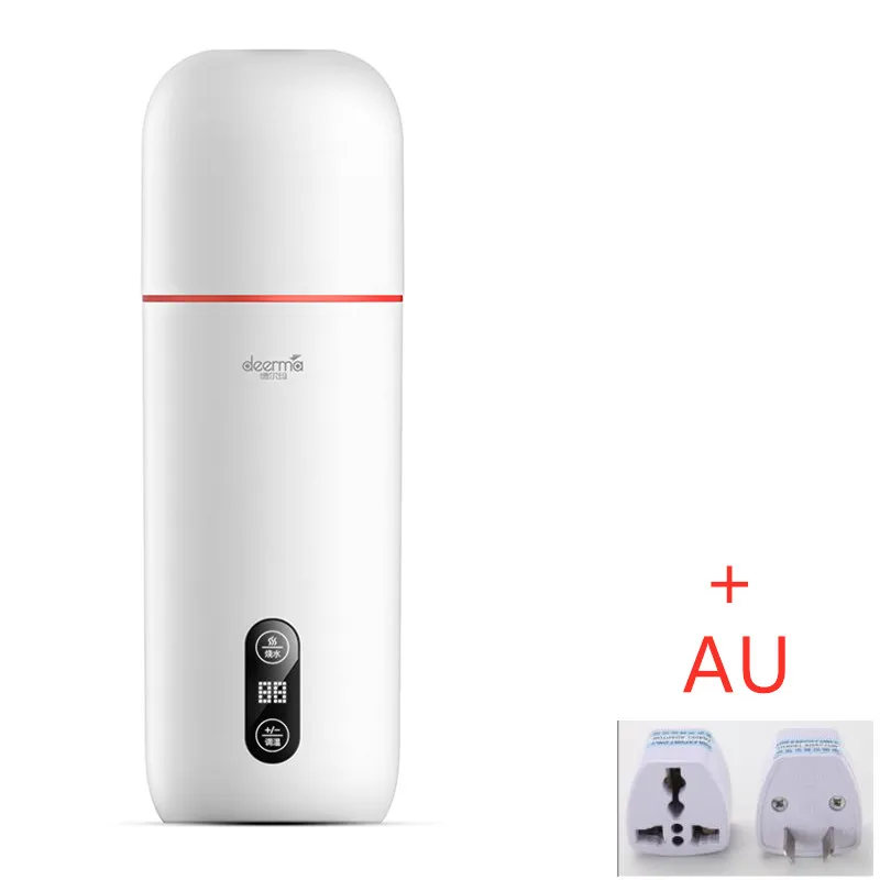 Add AU Adapter MI Mijia Deerma электрический чайник для воды 350 мл термос чашка портативная тушеная чашка температурный дисплей умный сенсорный контроль изоляционный горшок - Цвет: Add AU Adapter