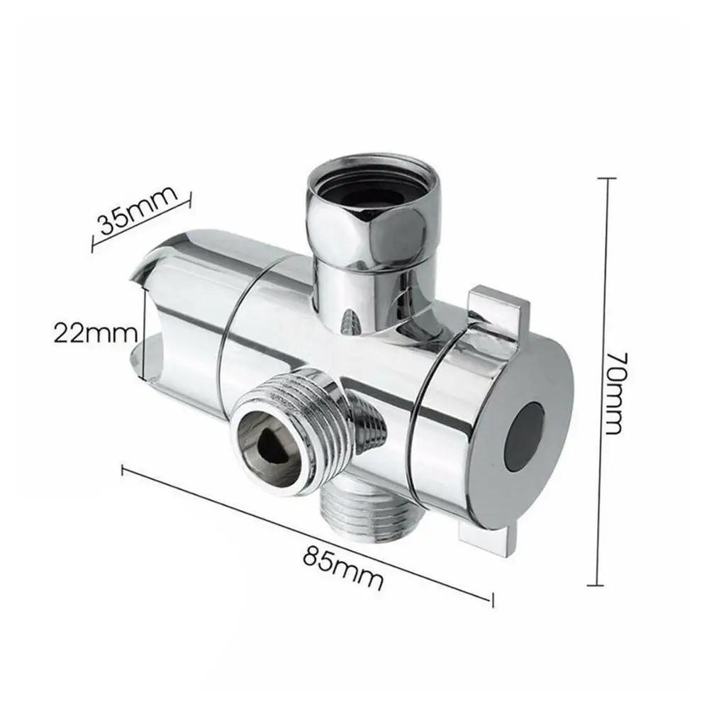 

1pc ABS Bathroom Shower Head Diverter Valve Sprayer Water For Bathroom Supplies Bracket Mount Valve Arm Separator 3-Way K6S9