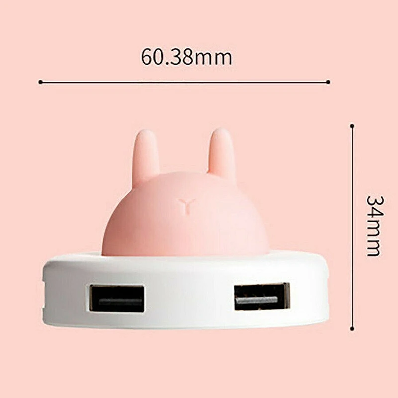 Мини милый USB ночной Светильник концентратор порт способный атмосферный