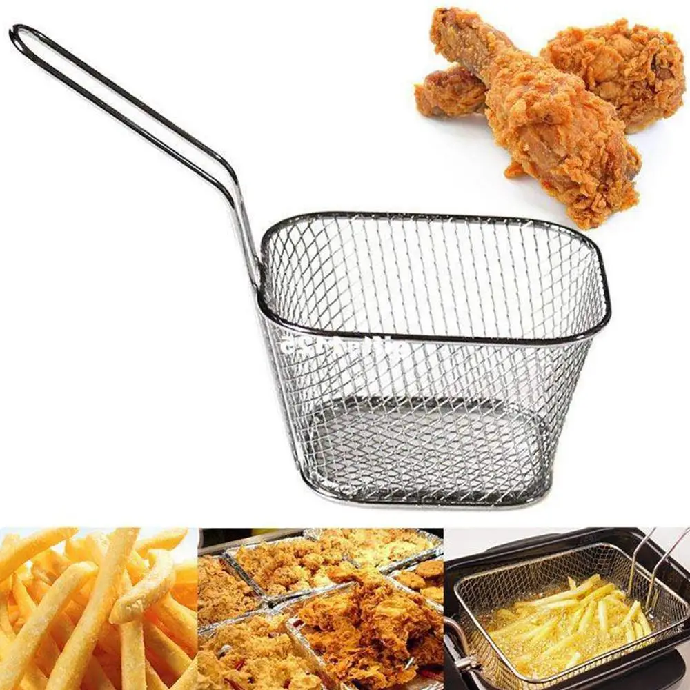 10 шт. мини-корзина для жарки портативная корзина из нержавеющей стали дуршлаг дла