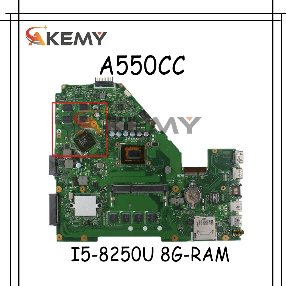 

AKEMY X550CC Материнская плата ASUS X550CL X550VB X552C A550C A550V Материнская плата ноутбука W/ I5-3337U Процессор 2 Гб GPU 2GB-ARM