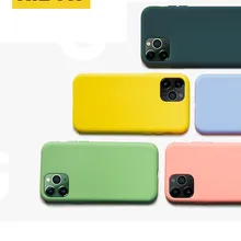 Luxury Original Liquid Silicone Soft For iPhone 7 6 6S 8 Plus Case Cover For iPhone 11 12 Pro X XR XS Max Shockproof Phone Case