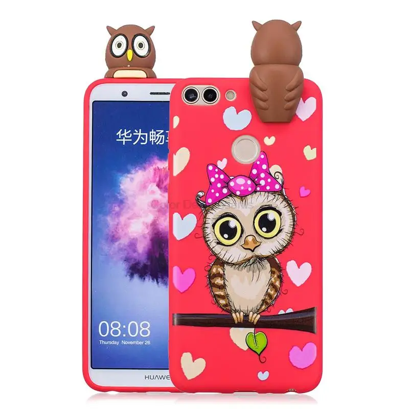 3D единорог Панда Сова Силиконовый ТПУ чехол для Coque Huawei Honor 8S 7S 7A 7C Pro 8A 8X 8 9 10 Lite 9i 10i P