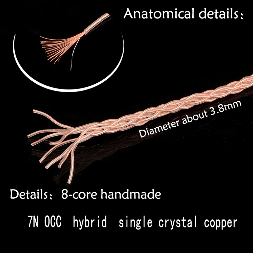 Haldane 6.35mm TRS 3pole Male to 4pin XLR Balanced Female OCC Single Crystal Copper Audio Adapter Cable 6.5 to XLR Connector