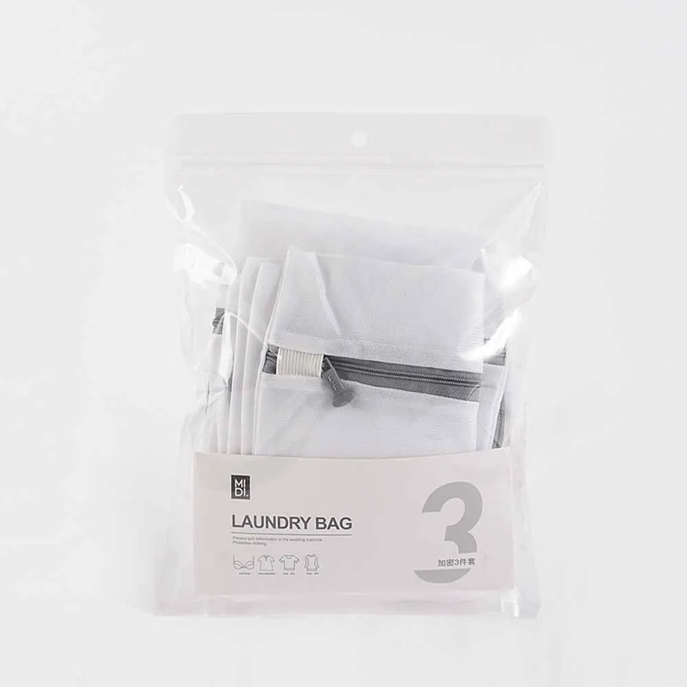 

3PCS Laundry Wash Bag Net Laundry Basket Laundry Bags Durable Coarse Mesh Laundry Bag with Zip Closure for Clothes Washing Bag