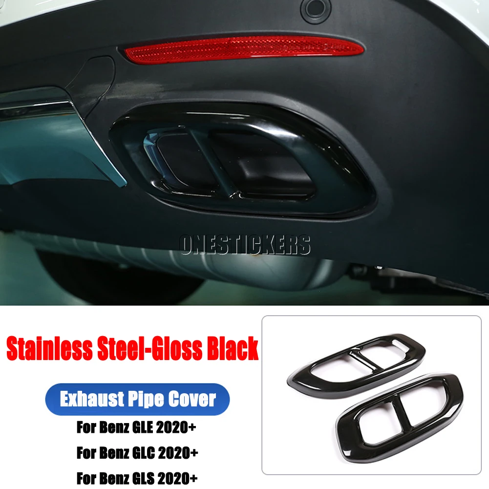 

Глушитель для Mercedes Benz GLC GLE GLS Class X253 W167 V167 X167 GLE350 GLE450 2020, автомобильные аксессуары, накладка на выхлопную трубу