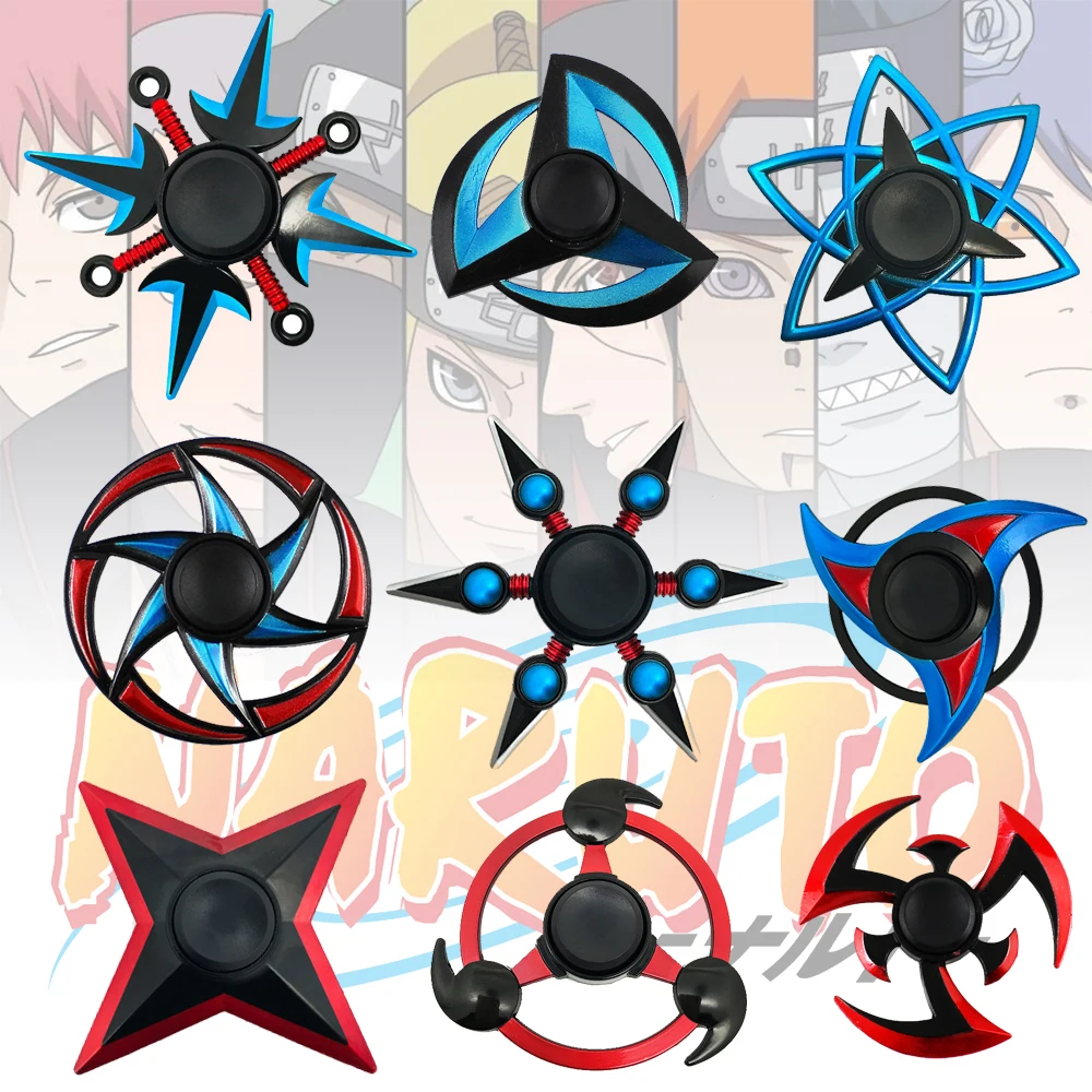 Металлический Спиннер антистресс из аниме Наруто ниндзя шурикен дартс Шаринган