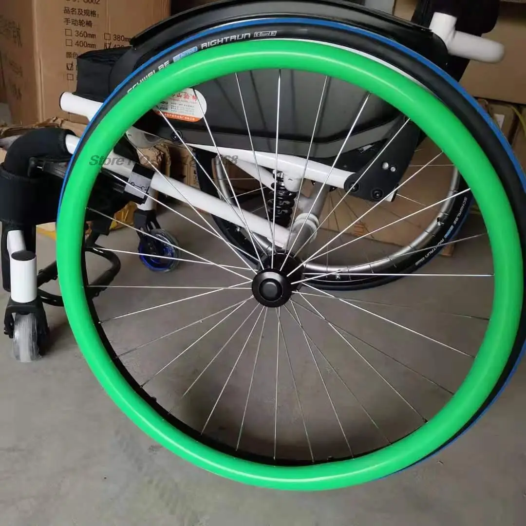 (Пара) 24-дюймовая Задняя колесная Спортивная инвалидная коляска Нескользящая