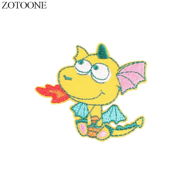 PE1518CT ZOTOONE единорог животные Parches вышивка утюг на патчи для одежды DIY продукты полосатая одежда НЛО Наклейки Аппликации E - Цвет: PE1518CT