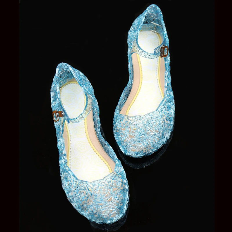 Kids Girls Crystal Jelly Sandals Princess Frozens Elsa Cosplay Party Dance Costume Shoes Halloween Christmas Birthday Gift | Тематическая