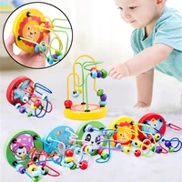 toddler educational round beads baby toys cribs stroller bed mobile montessori kids toys for newborns maze math children gift