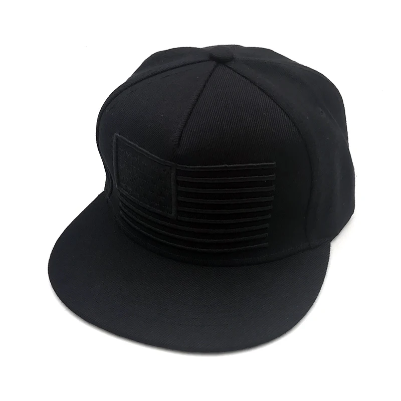 

Stars Stripes Embroidery Cool Flat Bill Baseball Cap Mens 3D Flag Hat Ourdoor Hip Hop Cap