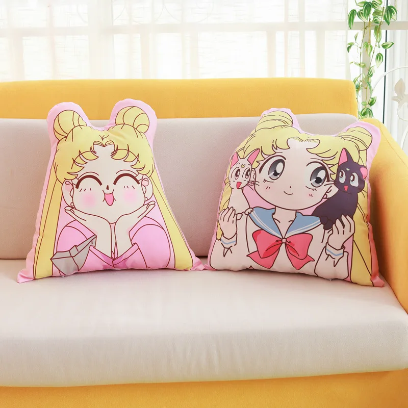 

Anime Sailor Moon Decorative Pillowcase Polyester Cushion Cover Throw Pillow Cover for Couch Bed Sofa Car Home Decor Accessories