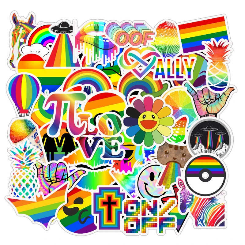 

50pcs Fashion Rainbow Sexy Graffiti Stickers Waterproof Decals for Laptop Car Phone Refrigerator Skateboard Motorcycle DIY Decor