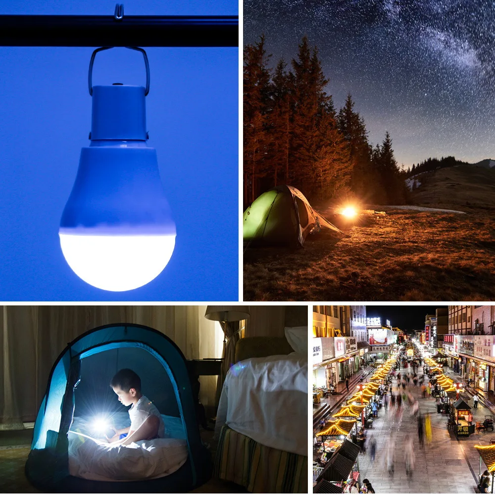 

solar outdoor light Hot sale LED solar power light USB portable outdoor emergency camp tent fishing bulb and solar panel garden