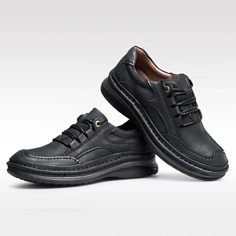 Мужская повседневная обувь Обувь из натуральной коровьей кожи Зимняя теплая