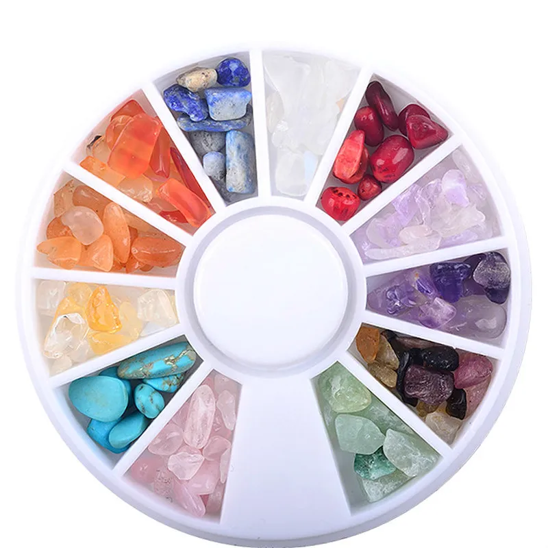 12 Irregular Stone Nail Art Decorations 3d Crystal Rhinestones Colorful Manicure Charms Nailart Supplies Fancy Agate Dekors Diy