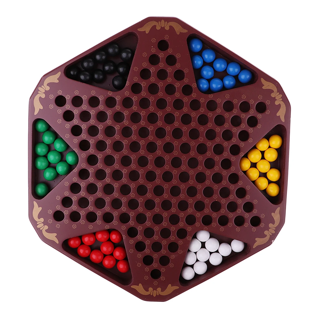 

Chinese Checkers Game Set with Drawers and wooden pegs for Adults and kids