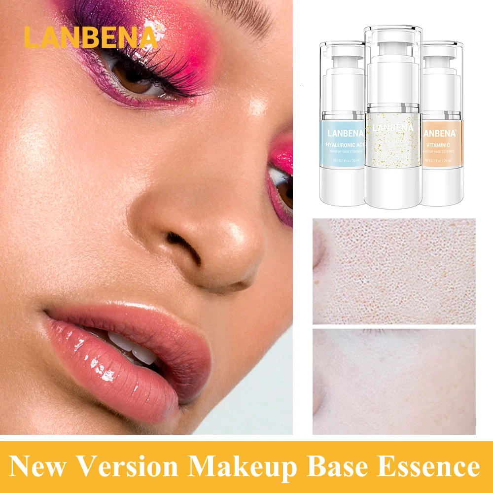 LANBENA Face Primer Base Essence Serum Hyaluronic Acid VC Pore Concealer Shrink Brighten Moisturizing Skin Makeup | Красота и