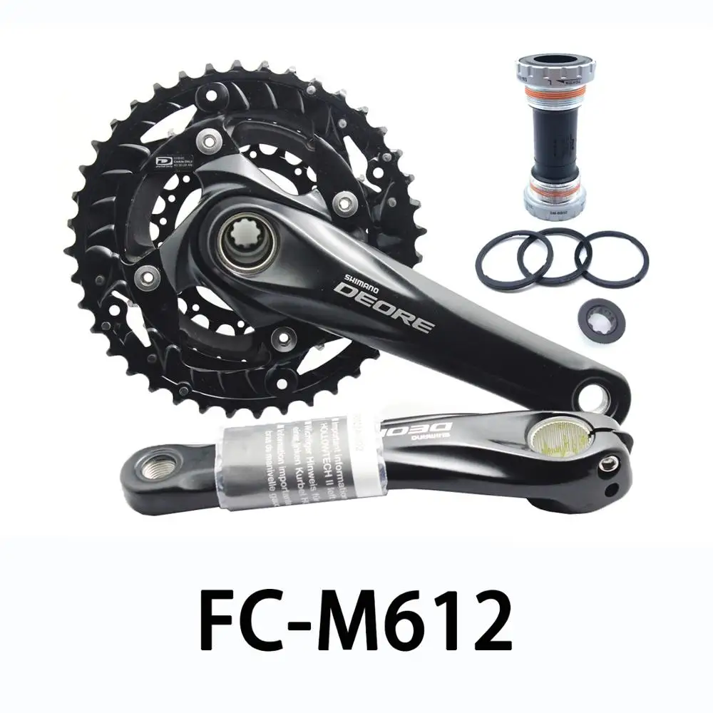 DEORE FC M612 коленчатый набор 170 мм/175 мм Crank 40T цепное кольцо с BB52 нижним кронштейном 10/30