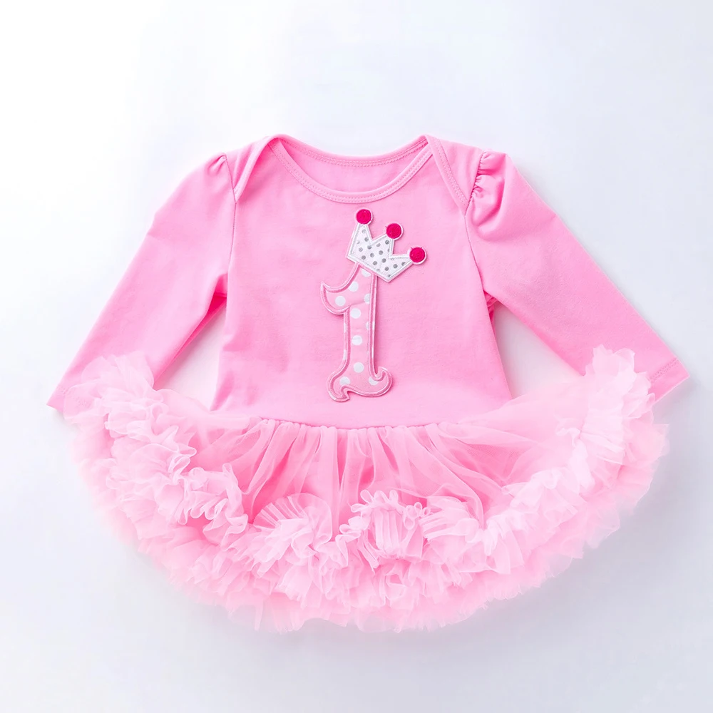 Одежда для новорожденных с юбкой-пачкой первого дня рождения девочек от 0 до 24