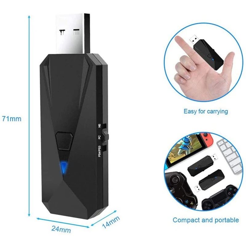 Беспроводной Контроллер конвертер для PS4/ One/Switch/WiiU проводной/Bluetooth адаптер