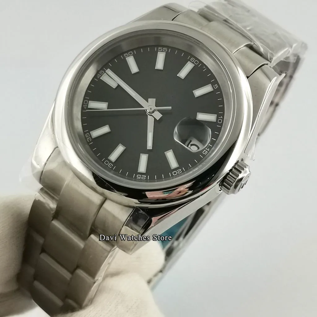 39mm Bliger Sterile Men s Watches Luminous Dial Hand Sapphire Glass Black Dial Luminous Mechanical Automatic Movement