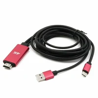 durable usb c type c to 4k hd tv av adapter cable red connect hdmi compatible usb 2 0 for phone tablet computer notebook