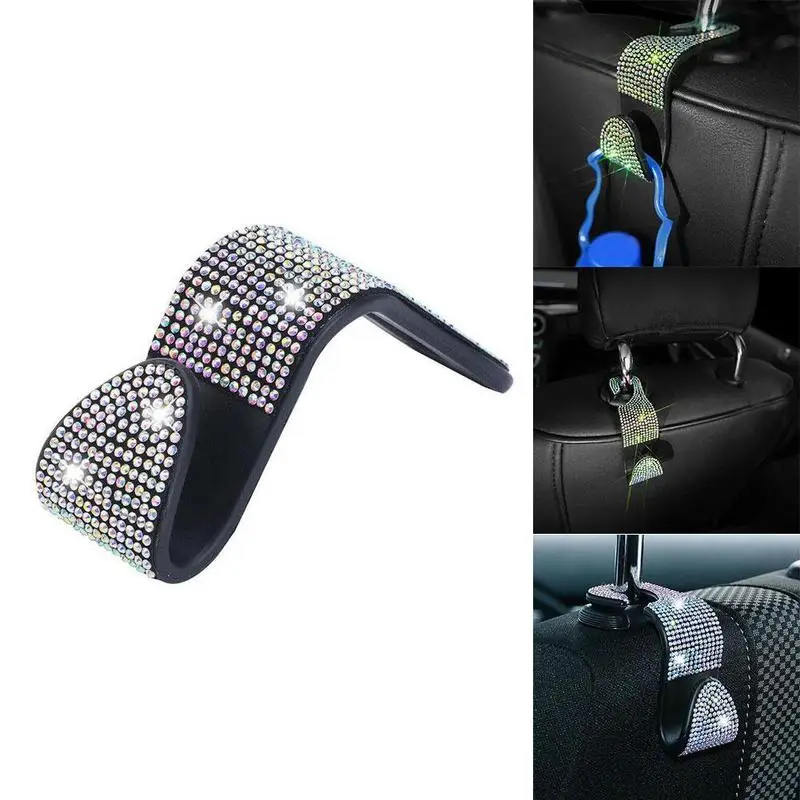 

2Pcs Universal Car Seat Back Hook Interior Portable Multi-color Hanger Holder Storage for Car Bag Purse Cloth Decoration