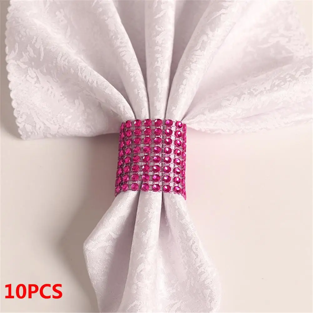 10pcs 13 12 шт. кольца для салфеток для свадьбы Алмазный держатель для салфеток чашка цветочный орнамент вечерние декор для банкетного стола аксессуары салфетка пряжка - Цвет: 10pcs 13
