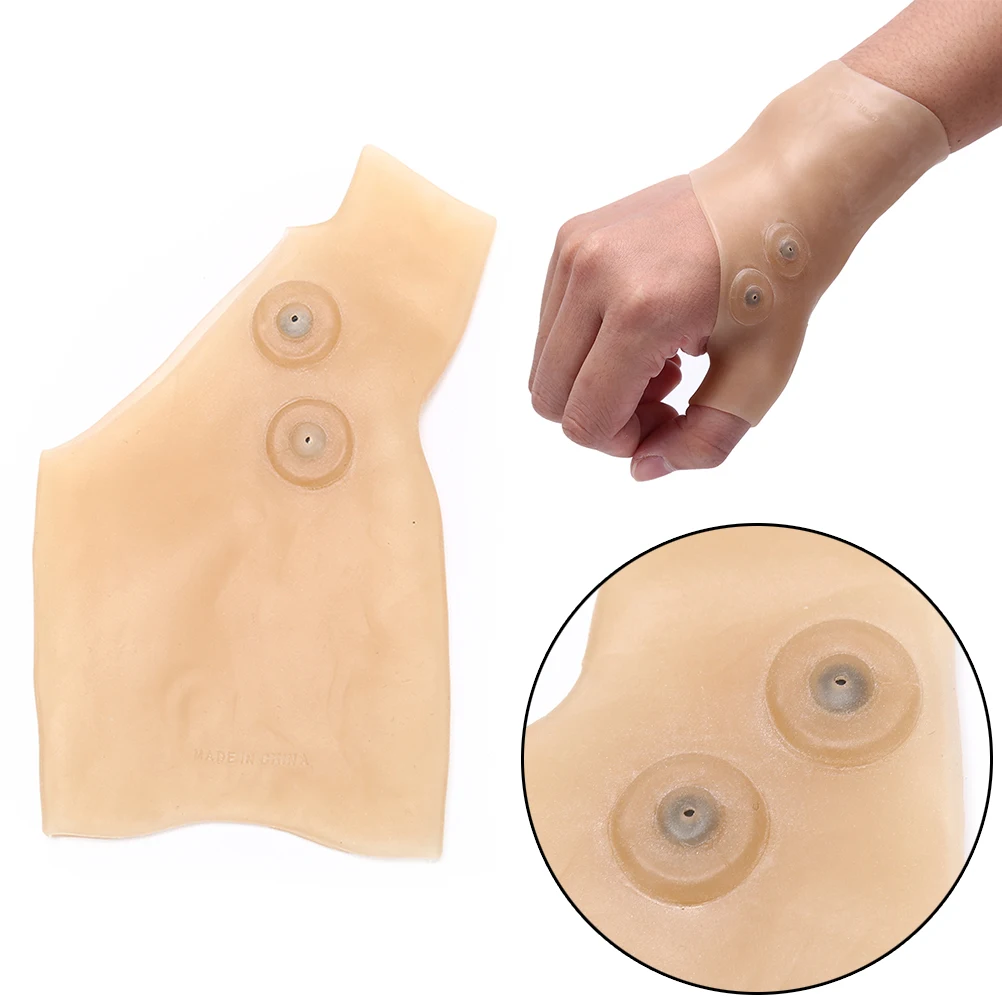 1 шт силиконовый гель магнитная терапия запястья рук большого пальца Поддержка