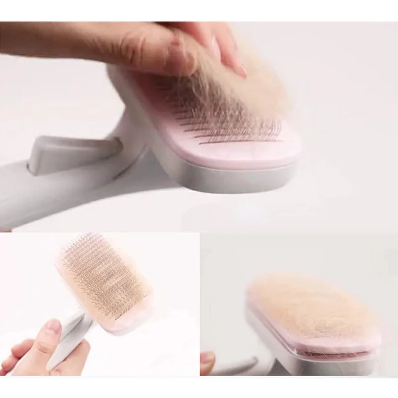 

Self-Cleaning Slicker Brush Dogs Cat Groomings Brush Gently Removes Loose Undercoat Mats and Tangled Hair KSI999