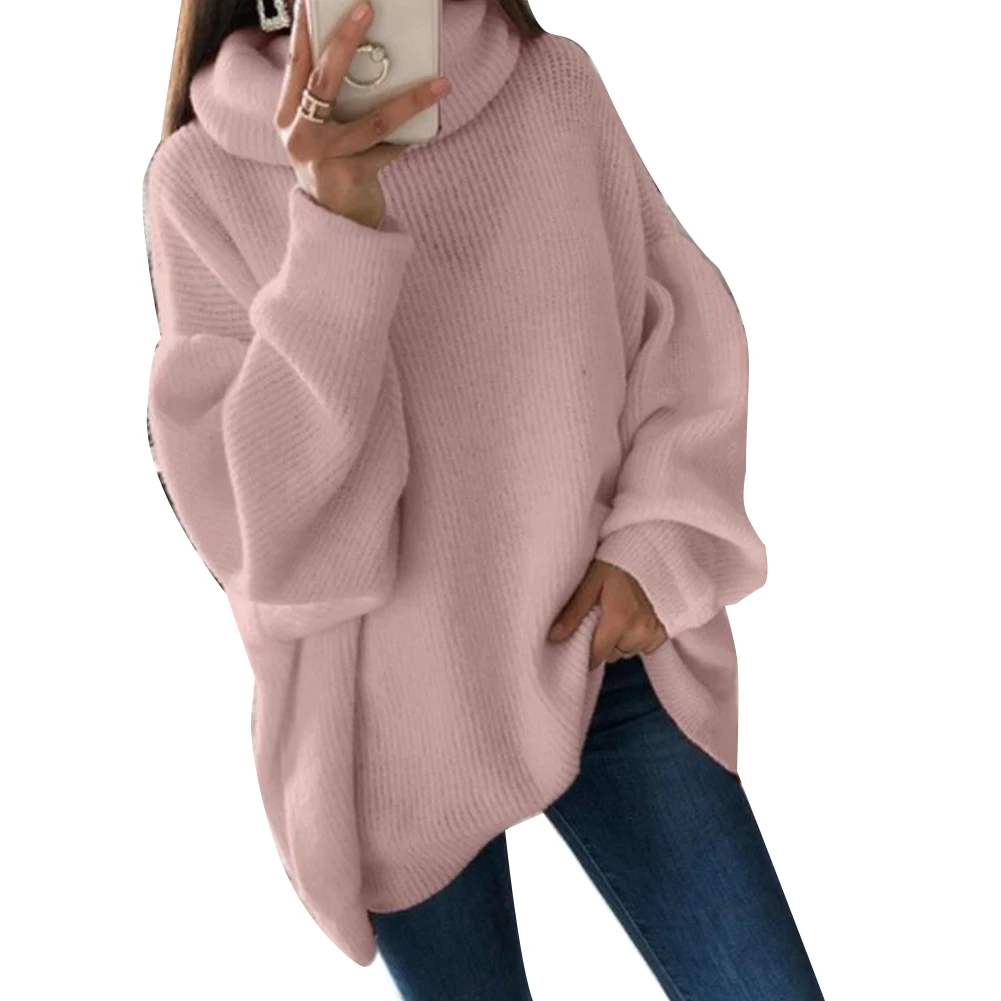 Winter Women Knitted Turtleneck Sweater Casual Soft Turtle Neck Jumper Fashion Slim Elasticity Pullovers Autumn Loose Plus Size | Женская